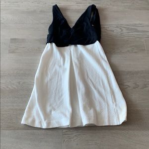 Black &white Anthropologie dress